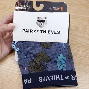 PAIR OF THIEVES Mens Boxer Briefs Small Gray Superfit Mesh Magic Stretch MERMAID